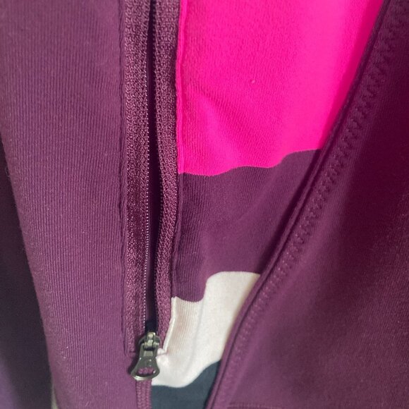Lululemon Women Plum Nice Asana Jacket Stripes Size Tag Missing - Picture 10 of 12